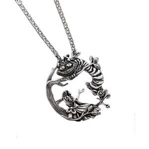 Cheshire Cat and Alice Pendant.
